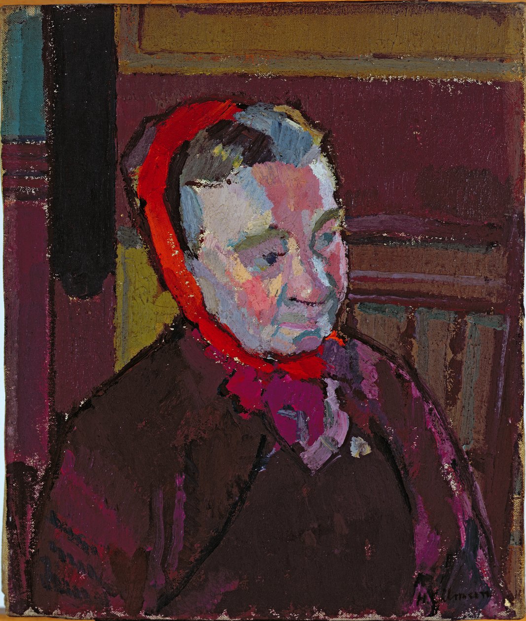 Portret van mevrouw Mounter door Harold Gilman