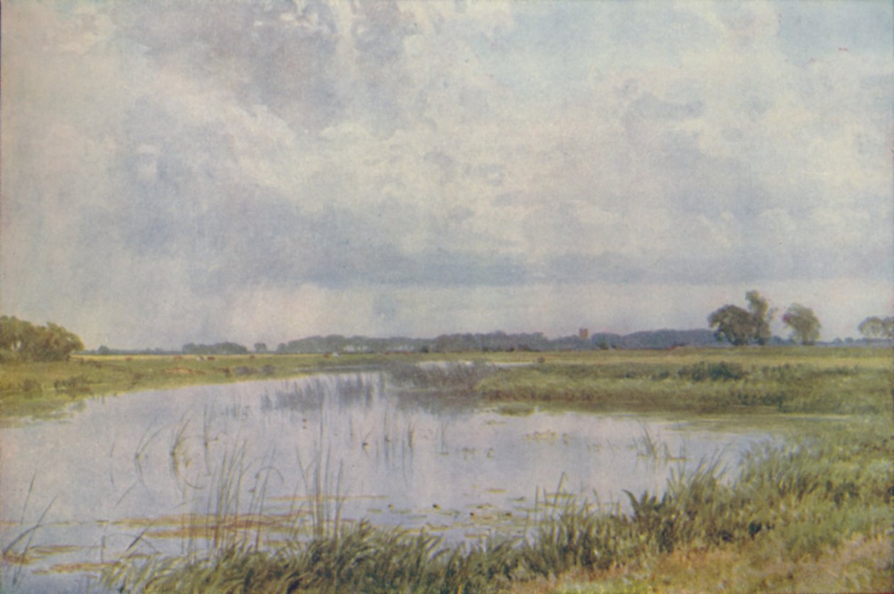 Een rivier in een vlakte, 1910 door Harold Sutton Palmer