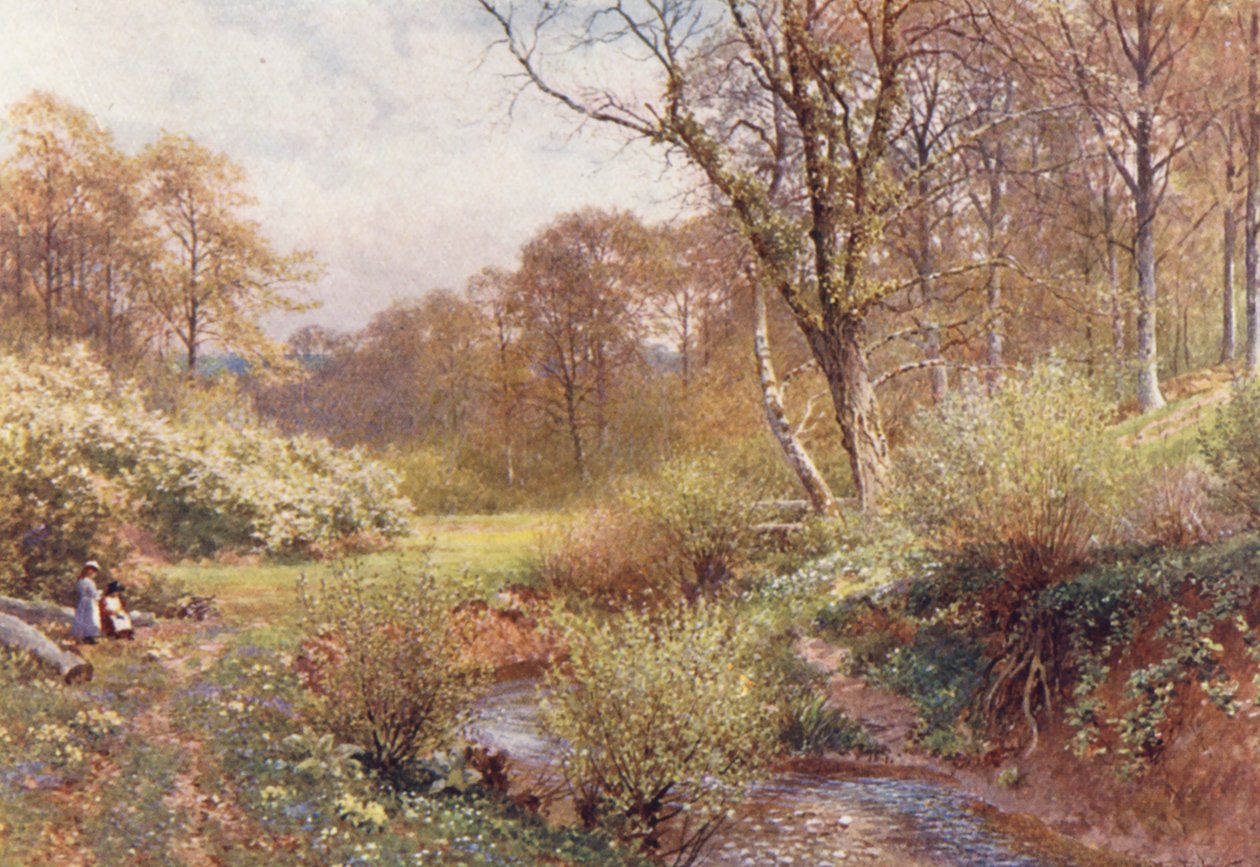 In de lente bossen, Ockley door Harold Sutton Palmer