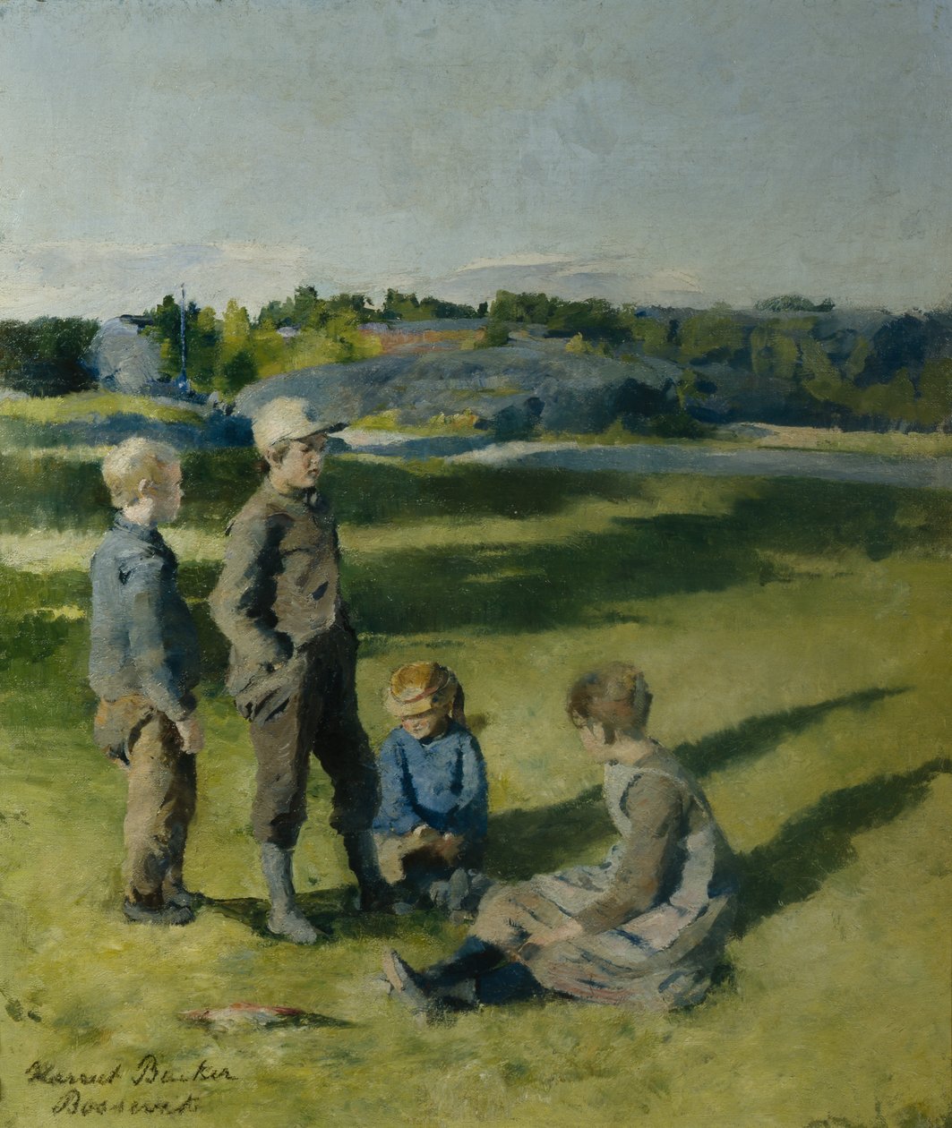 Kinderen, Bossevik door Harriet Backer