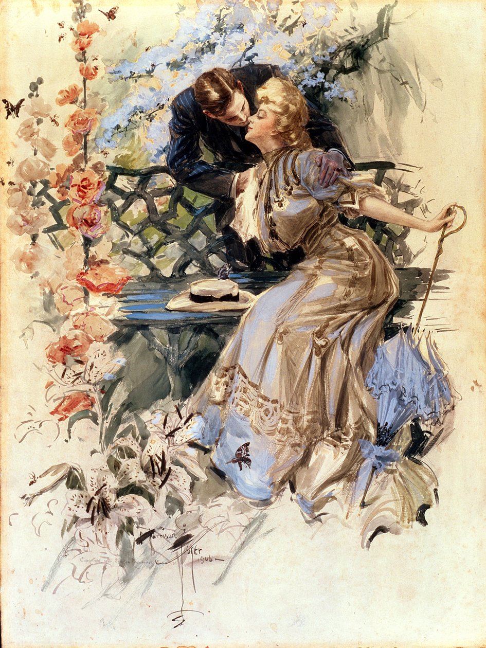 Verlovingsdagen, 1906 door Harrison Fisher