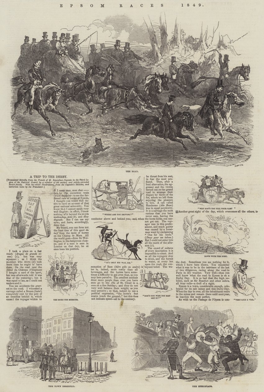 Epsom Races, 1849 door Harrison William Weir