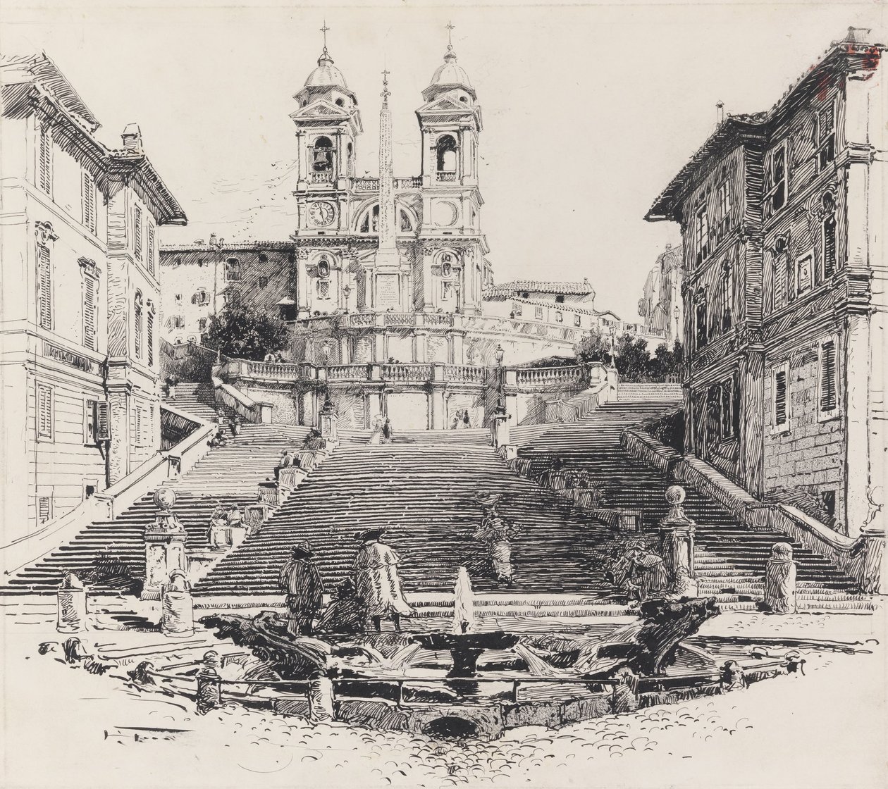 Keats Huis in Rome door Harry Fenn