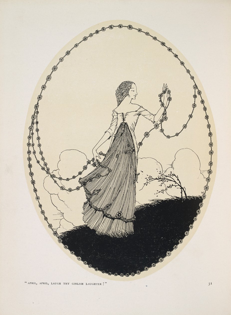 April. "April, April, lach je meisjesachtige lach!" door Harry Clarke
