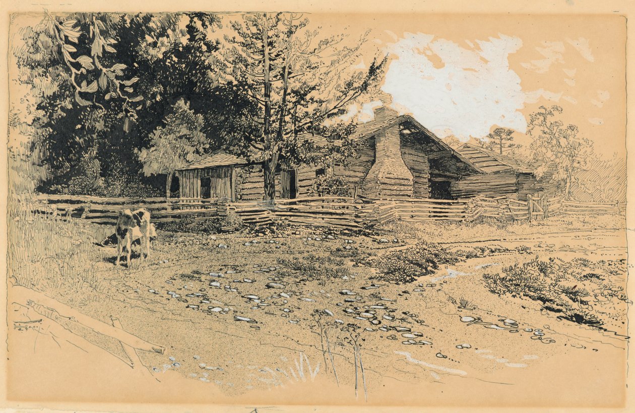 De Snodgrass-boerderij, Chickamauga door Harry Fenn