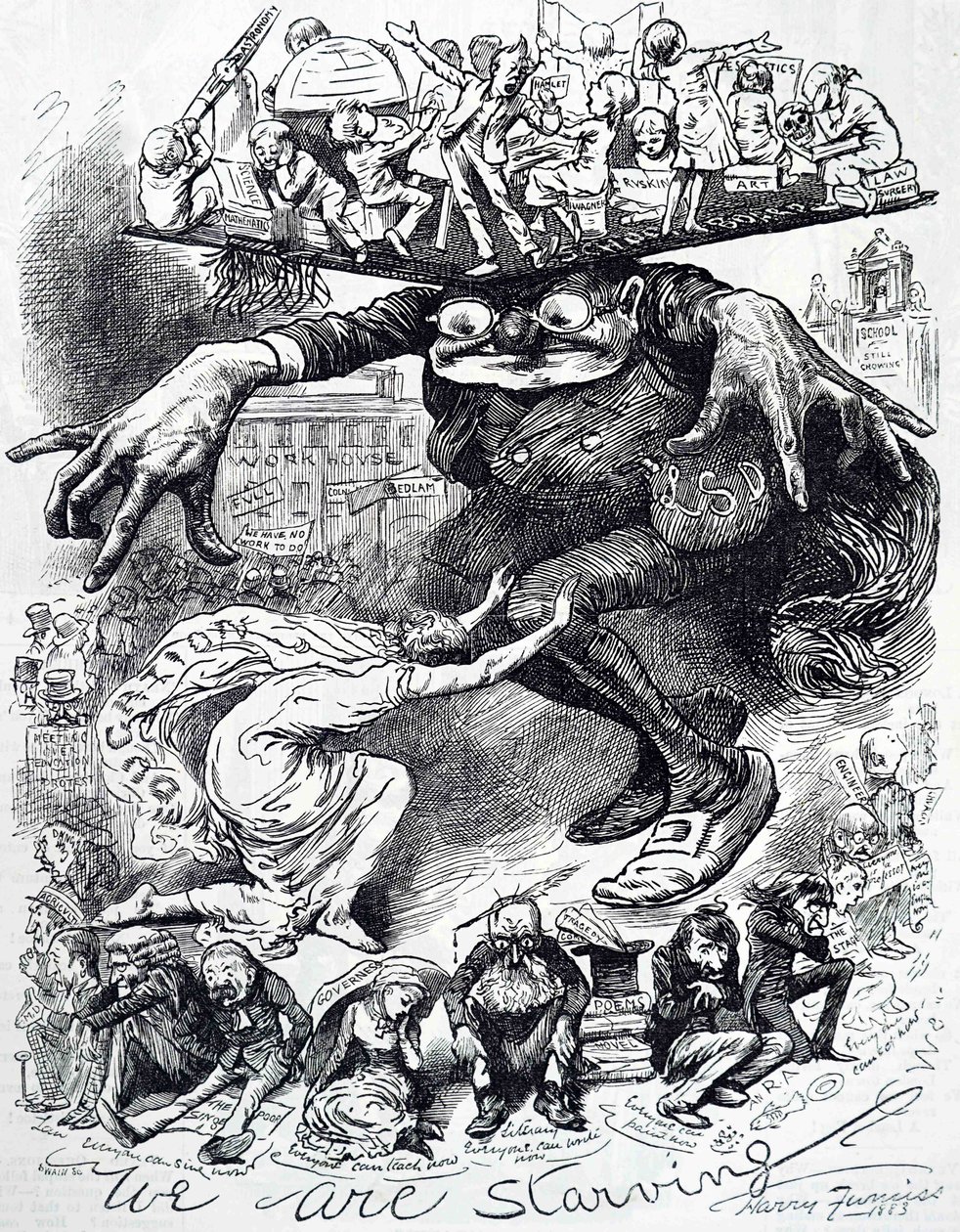 Openbare scholen. door Harry Furniss