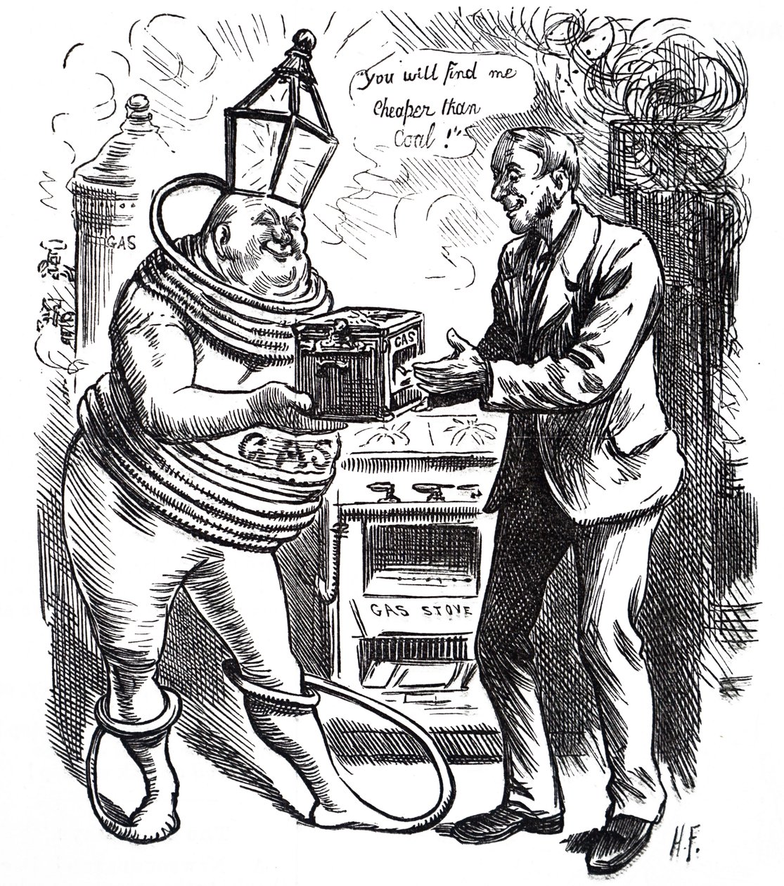 De goedkope kosten van gas. door Harry Furniss