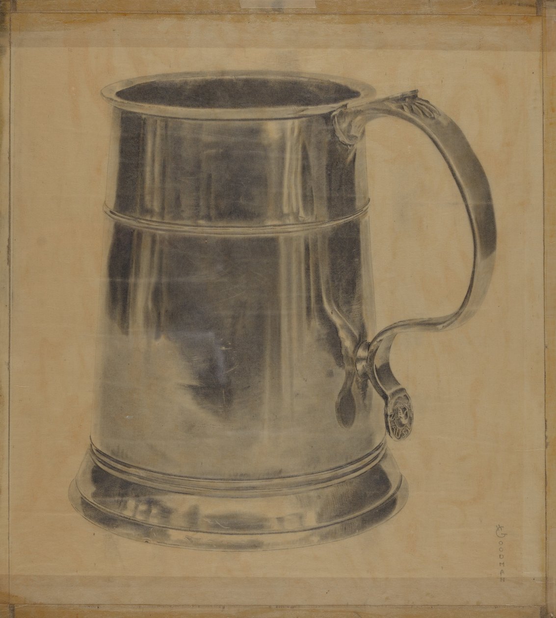 Pewter mok door Harry Goodman