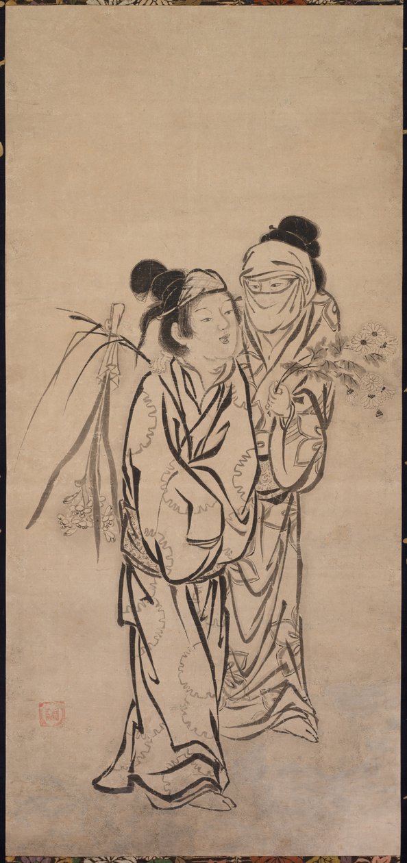 Een Koppel, eind 1500s door Hasegawa Soen