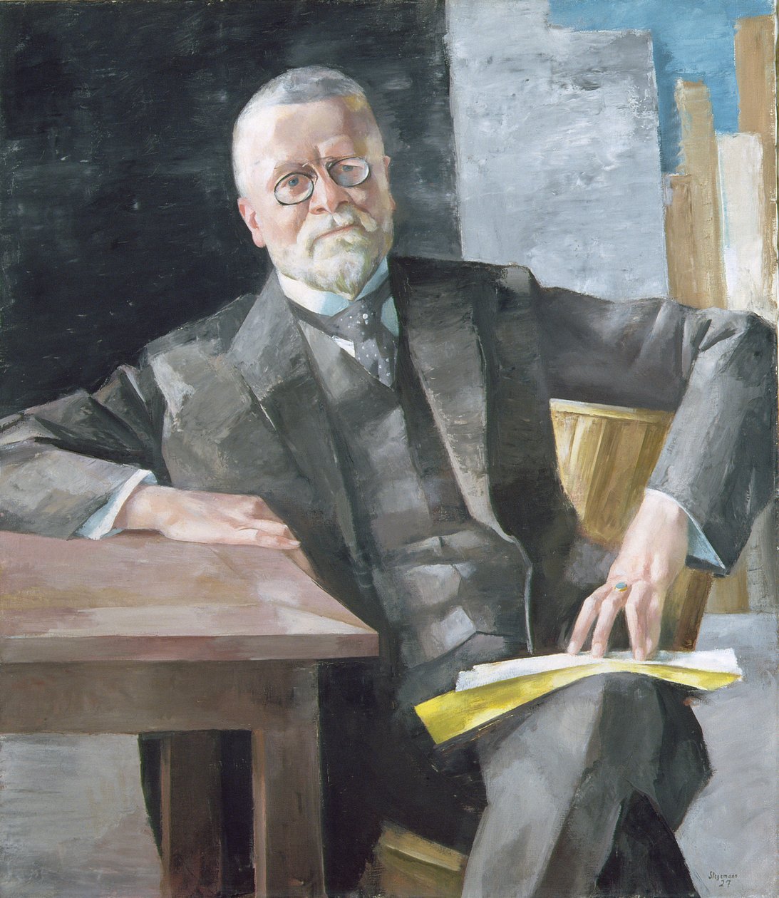 Professor Dr. Fritz Schumacher (1869-1947), 1927 door Heinrich Stegemann
