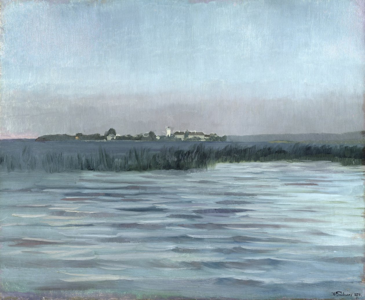 Chiemsee, 1874 door Heinrich Wilhelm Truebner