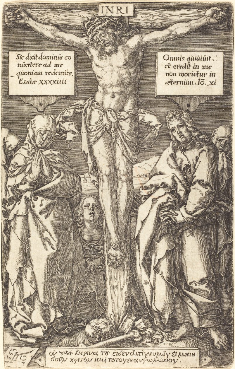 Christus aan het Kruis door Heinrich Aldegrever