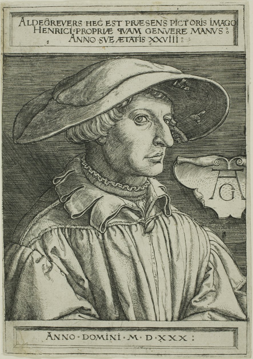 Heinrich Aldegrever, 28 jaar oud door Heinrich Aldegrever