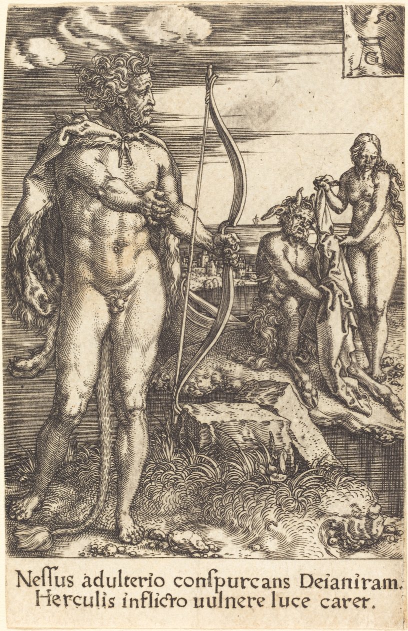 Hercules Doodt Nessus door Heinrich Aldegrever