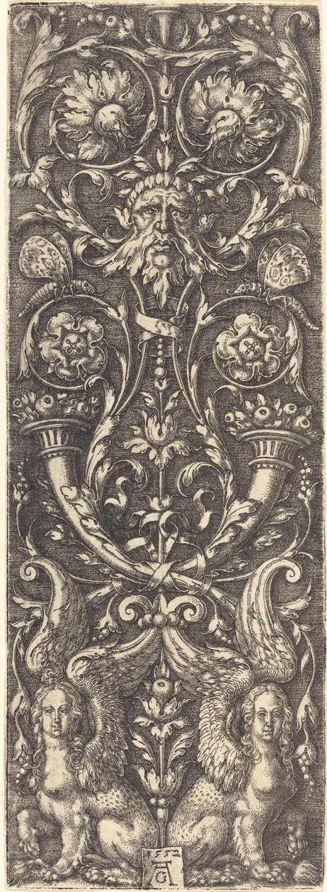 Hoge vruchten met ornamenten door Heinrich Aldegrever