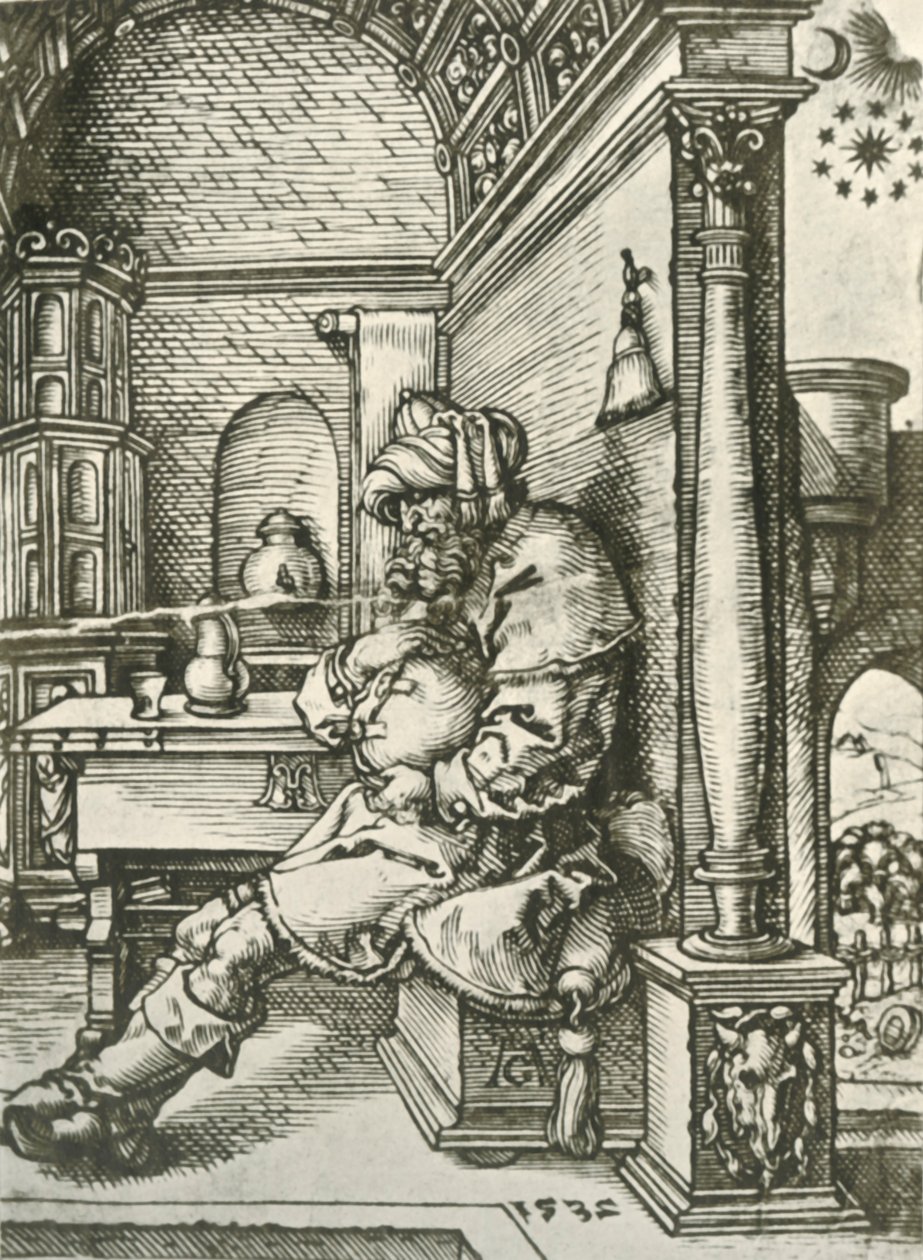Jacob Mediteert over Jozefs Dromen, 1532, 1908 door Heinrich Aldegrever