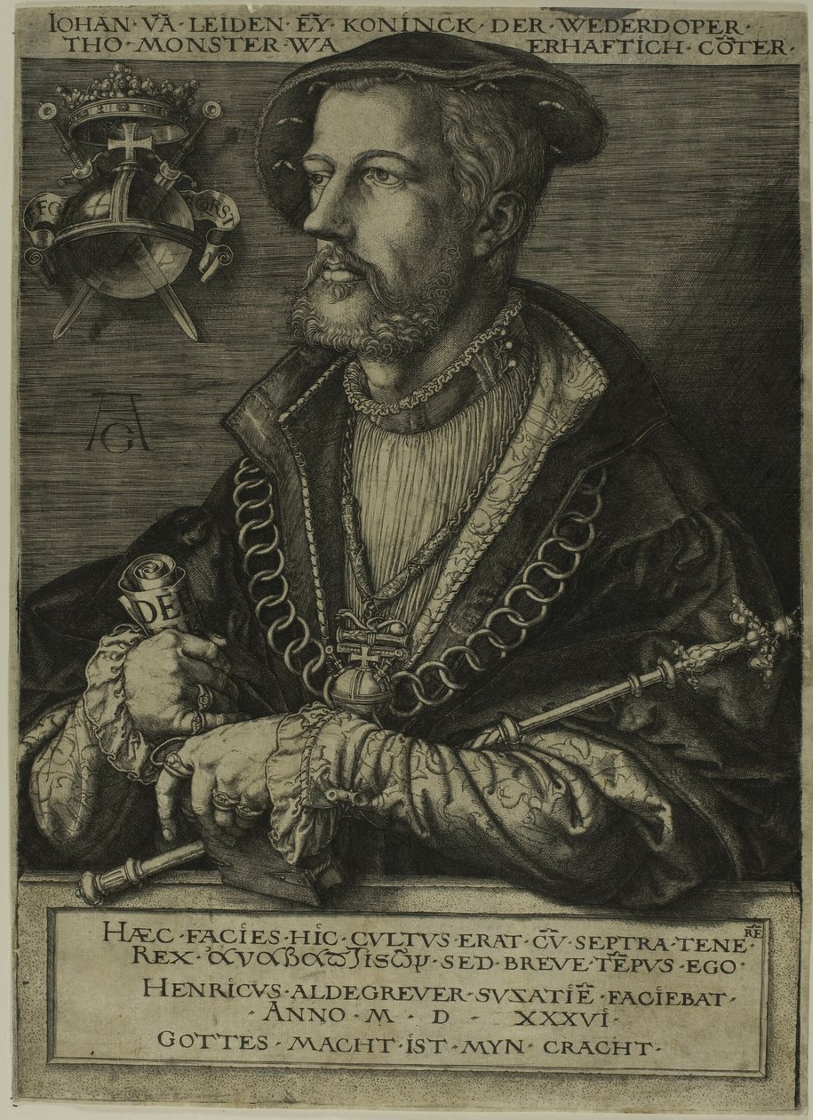 Jan van Leyden door Heinrich Aldegrever