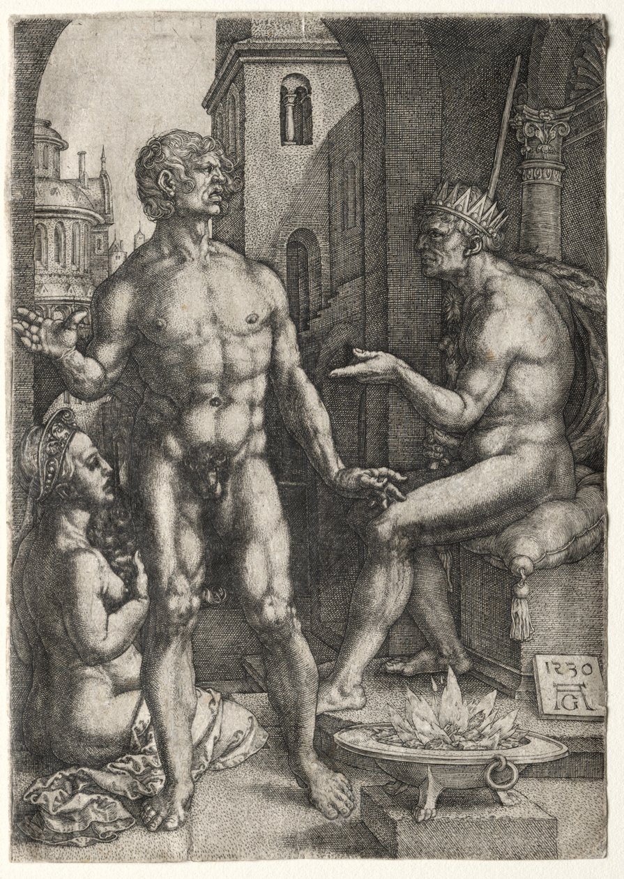 Mucius Saevola door Heinrich Aldegrever