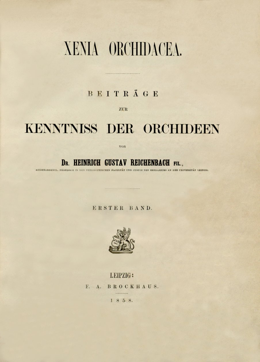 Titelpagina door Heinrich Gustav Reichenbach