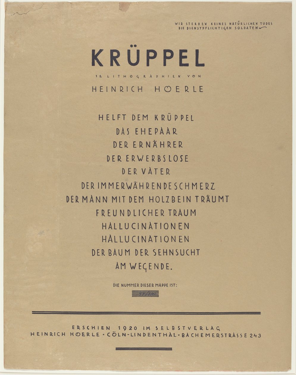 Kreupelen door Heinrich Hoerle