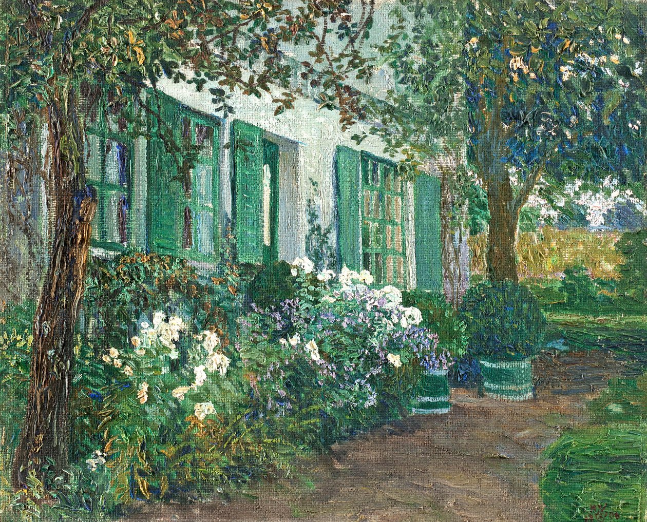 Witte Phlox door Heinrich Johann Vogeler