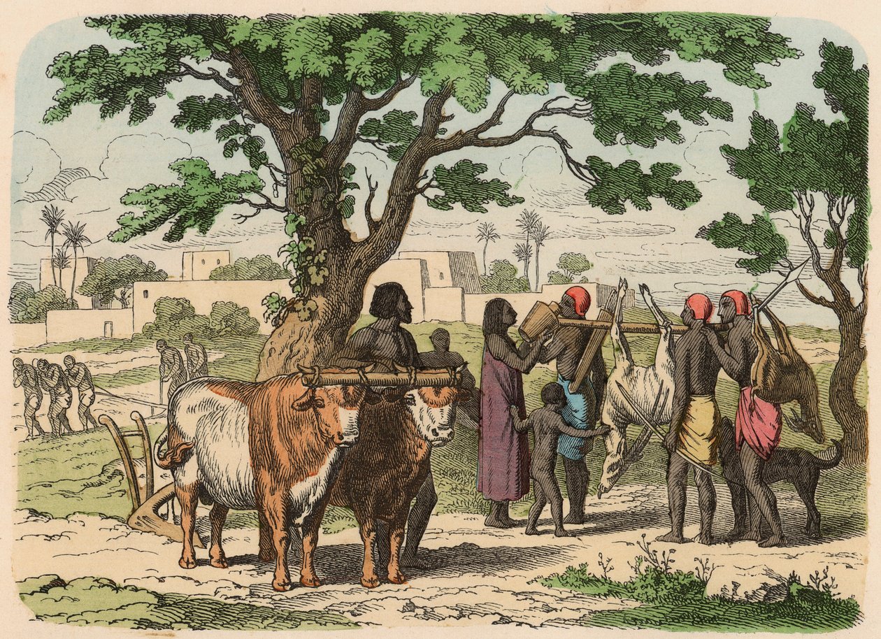 Oude Egypte: Landbouw en jacht door Heinrich Leutemann