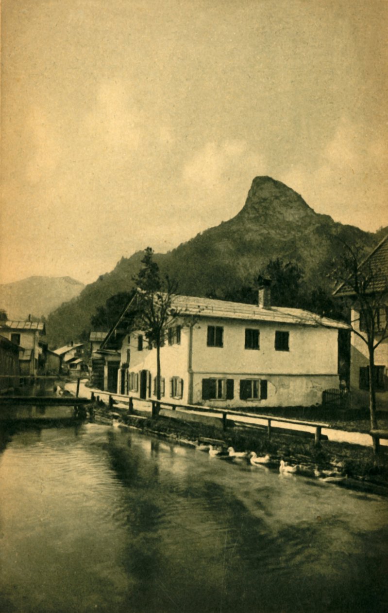 De beek bij Oberammergau, Beieren, Duitsland, c1922 door Heinrich Uhlschmid