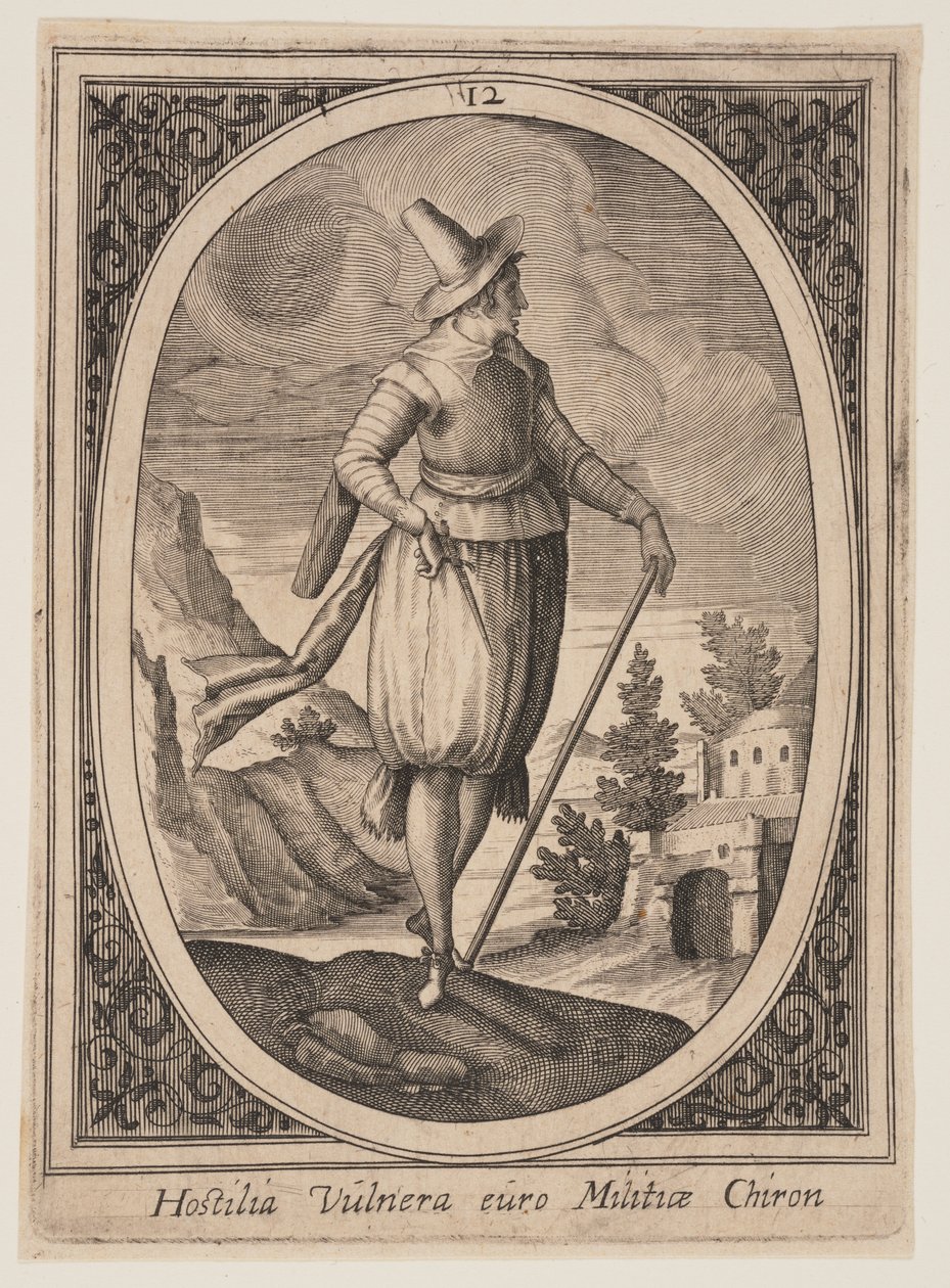 Plaat 12 uit Militaire figuren door Heinrich Ulrich