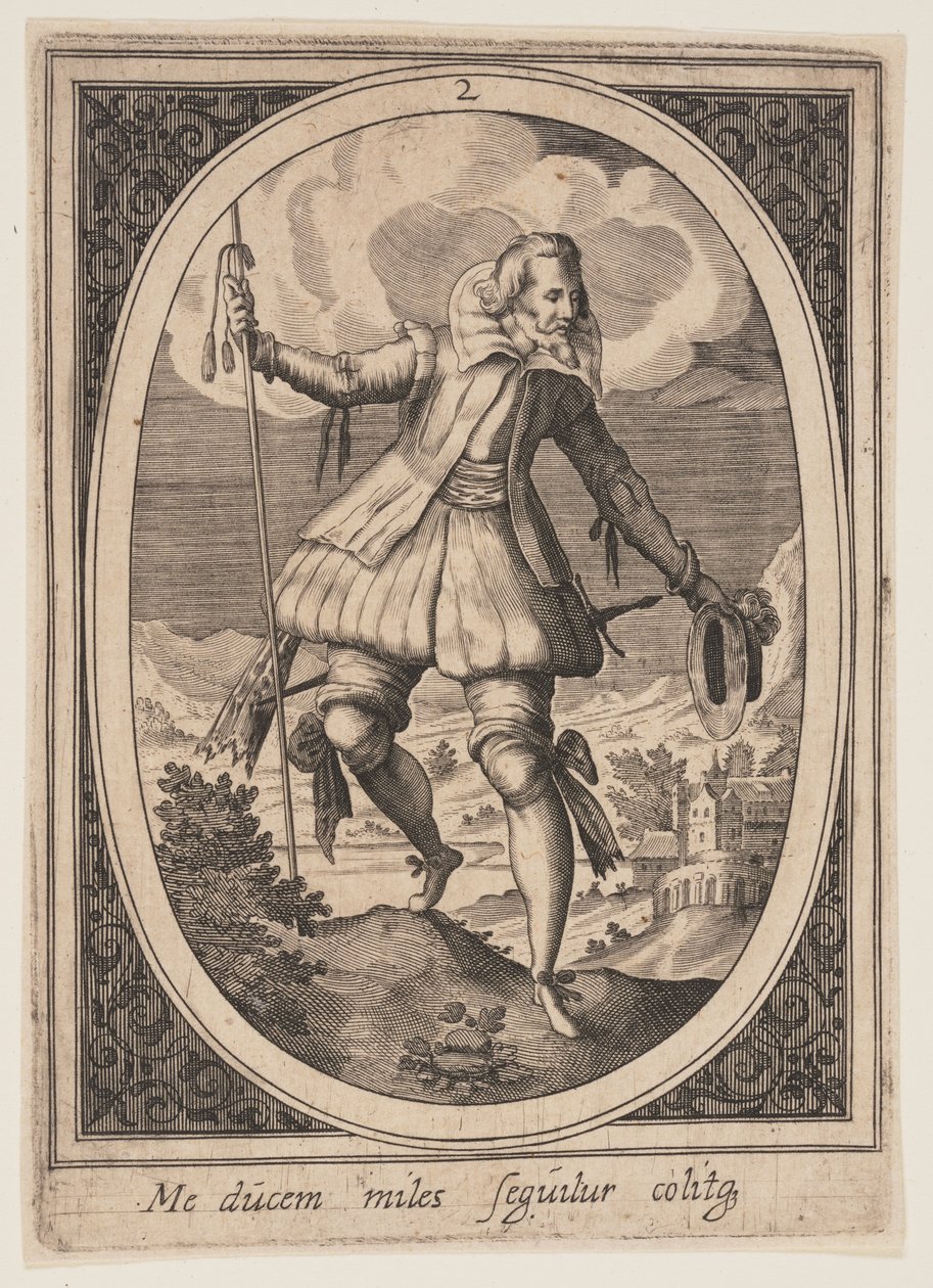 Plaat 2 uit Militaire figuren door Heinrich Ulrich