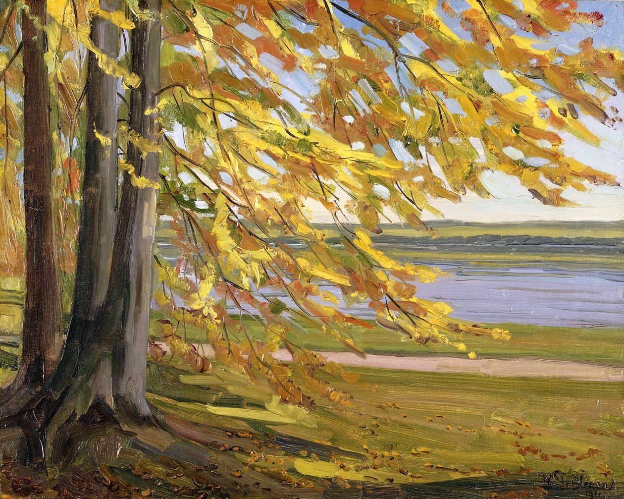 Meer van Starnberg, 1911 door Heinrich Wilhelm Truebner