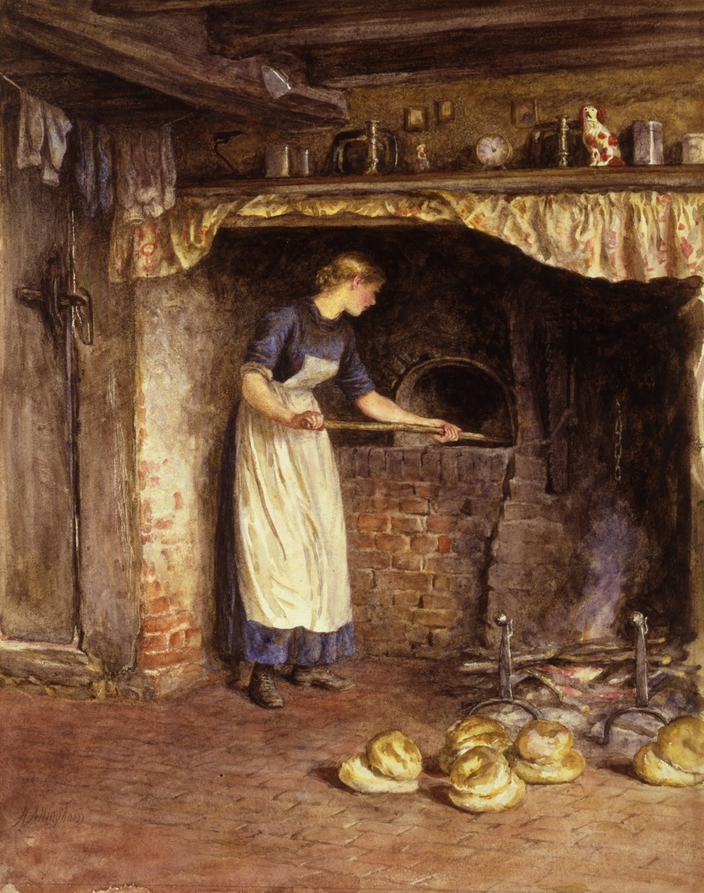 Brood Bakken, c.1882 door Helen Allingham