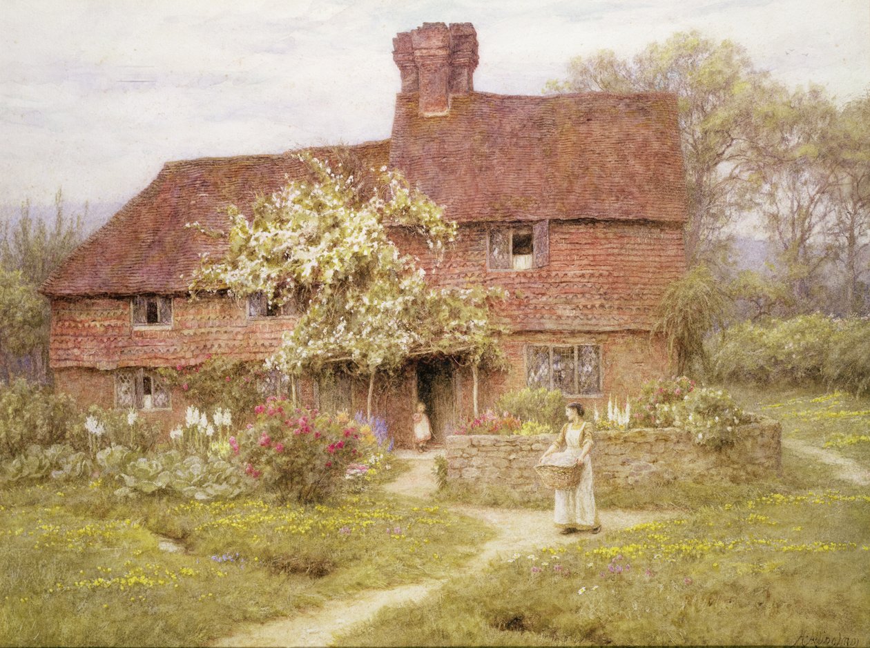 Rose Cottage, Shottermill door Helen Allingham