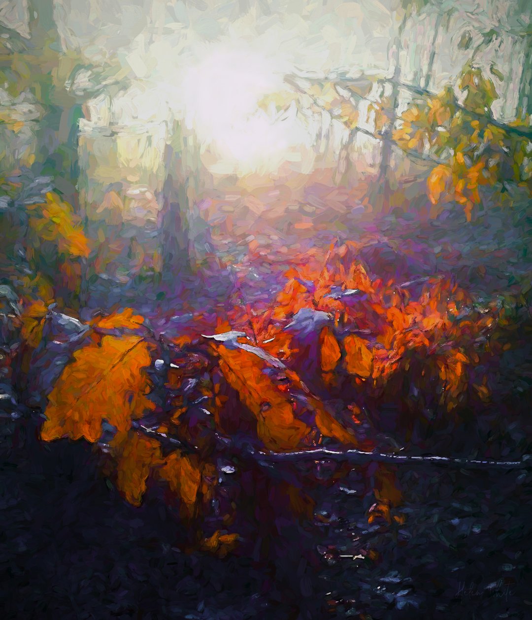 Herfstbos, 2018 door Helen White
