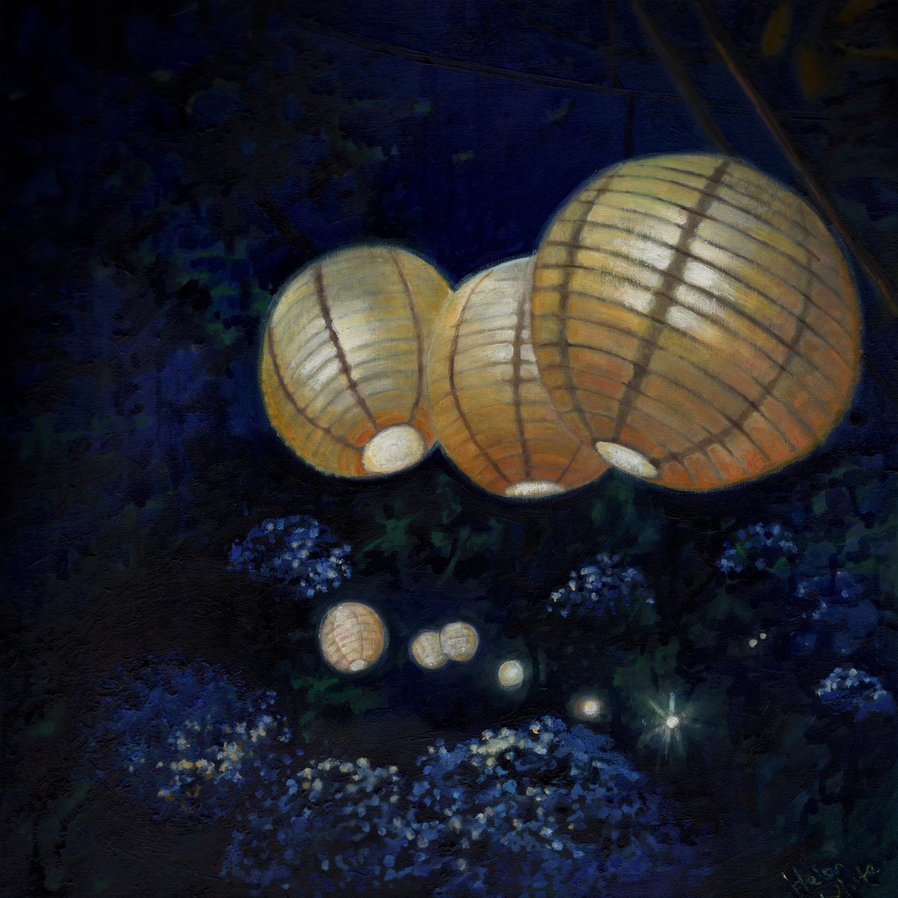 Nacht tuin I, 2014 door Helen White