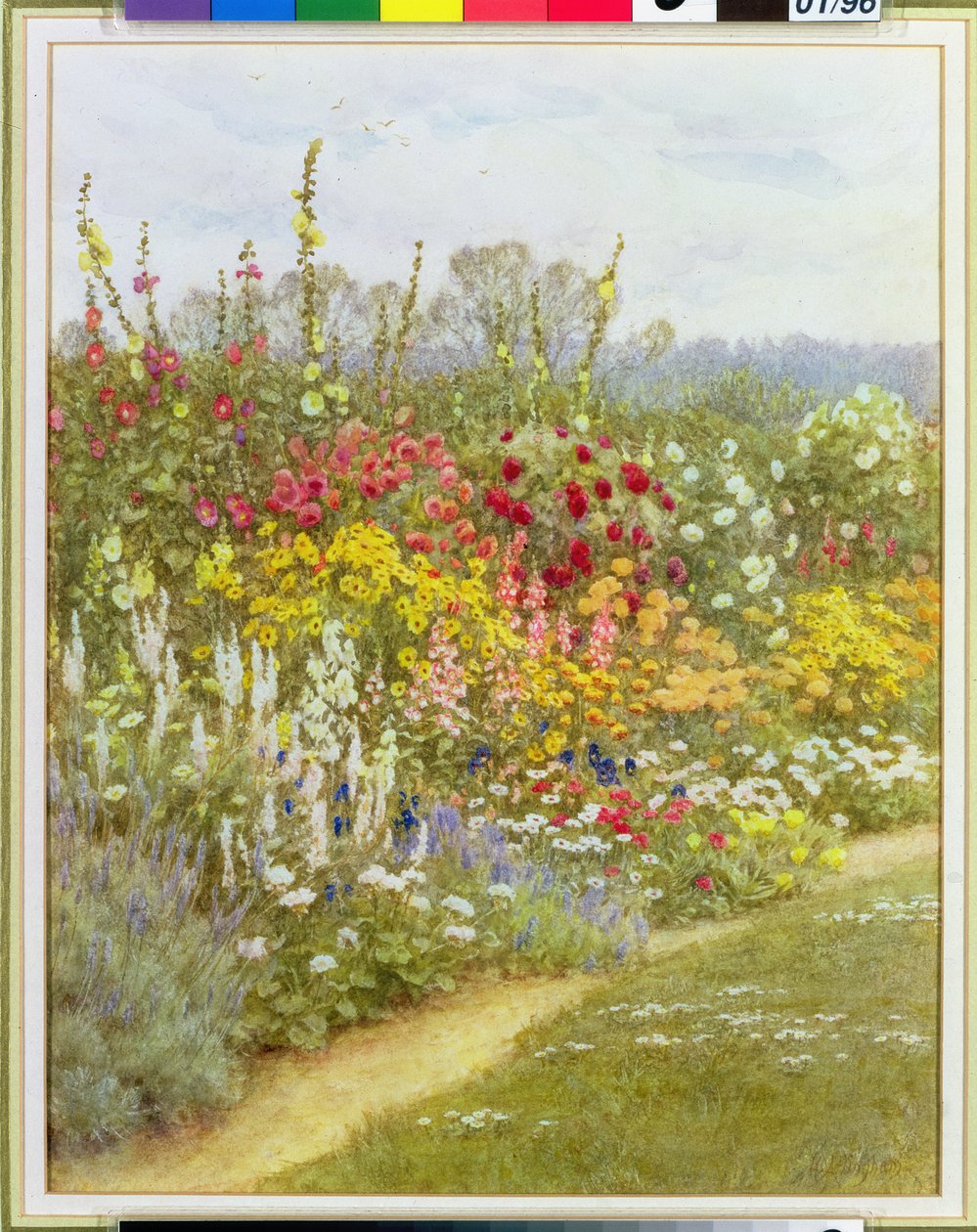Een Kruidachtige Rand door Helen Allingham