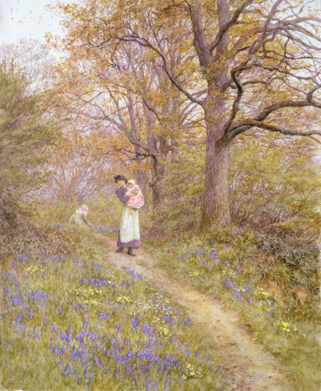 Blauwe Klokjes door Helen Allingham
