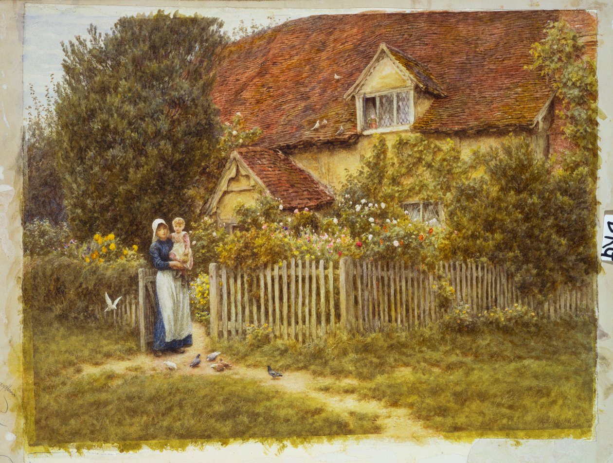 East End Farm, Moss Lane, Pinner door Helen Allingham