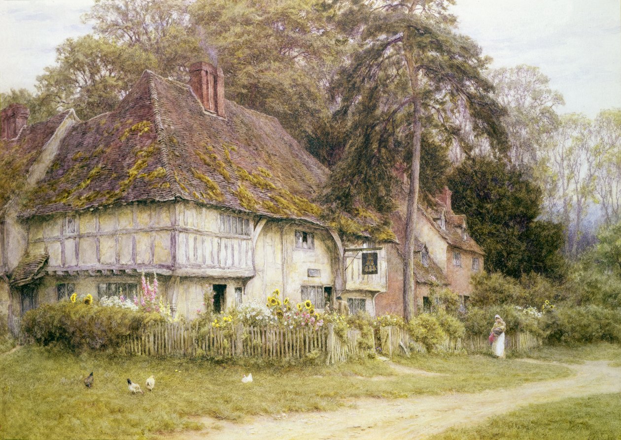Six Bells, Hollingbourne, Kent door Helen Allingham