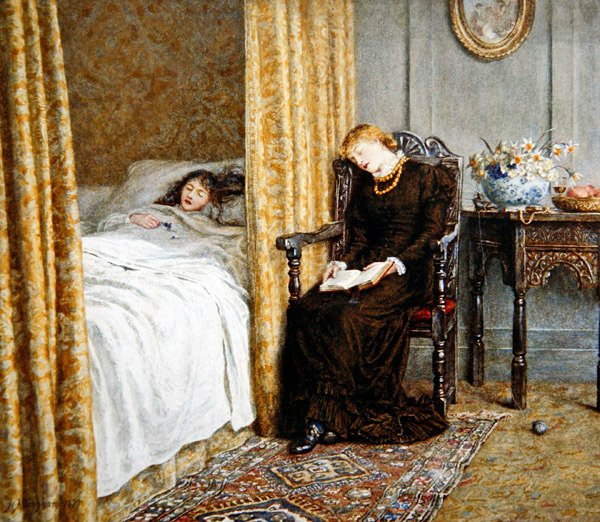 De Herstellende door Helen Allingham