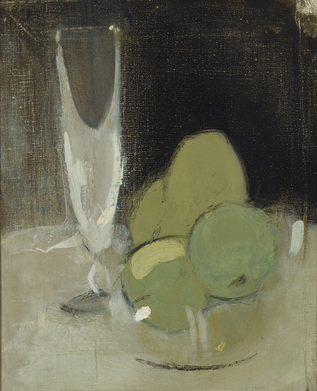 Groene Appels en Champagneglas, 1934 door Helene Schjerfbeck