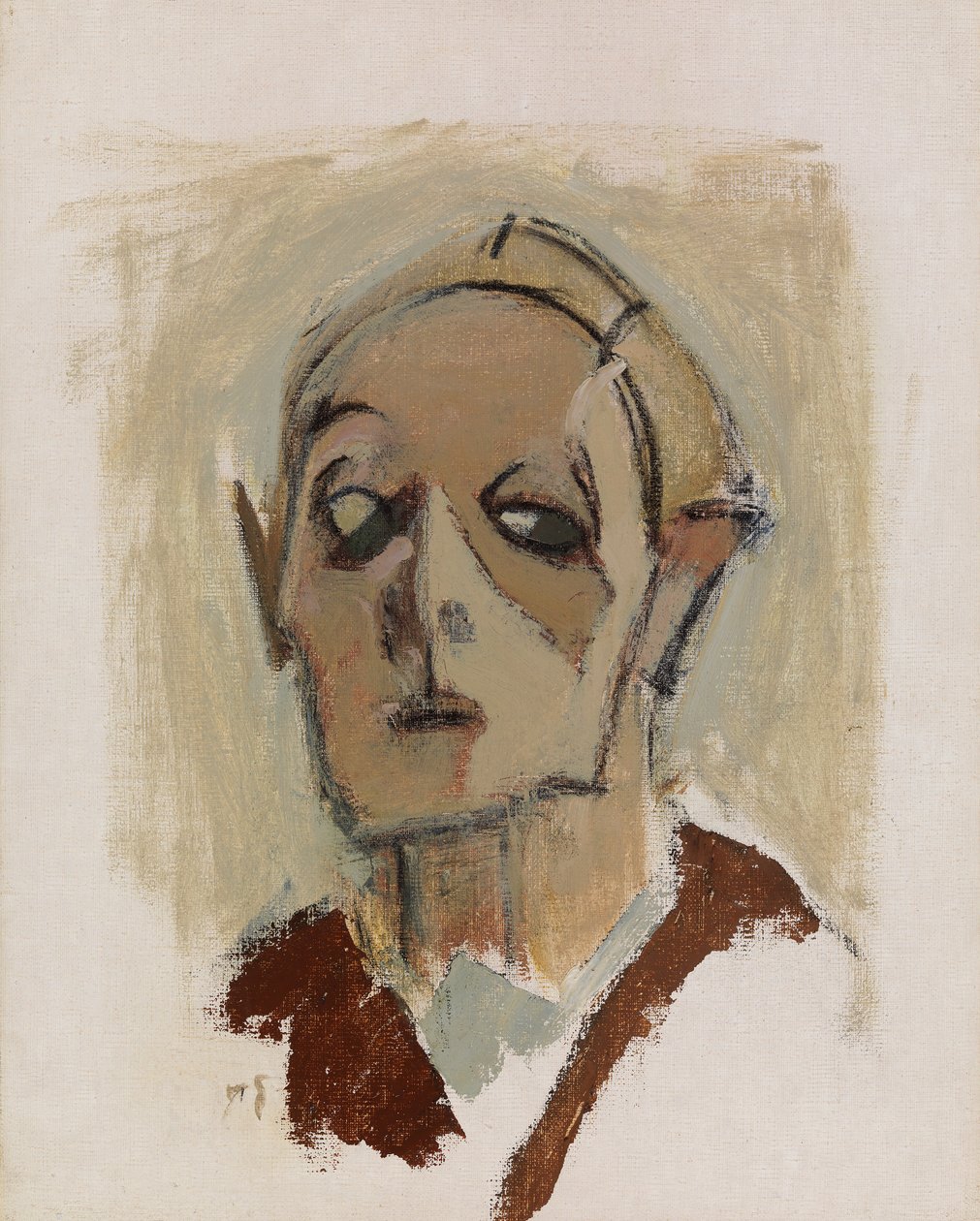 Zelfportret, 1945 door Helene Schjerfbeck