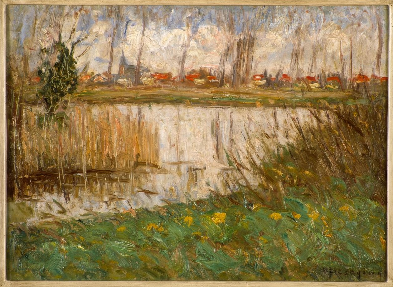 Oude wateren in het vroege voorjaar door Helmuth Liesegang