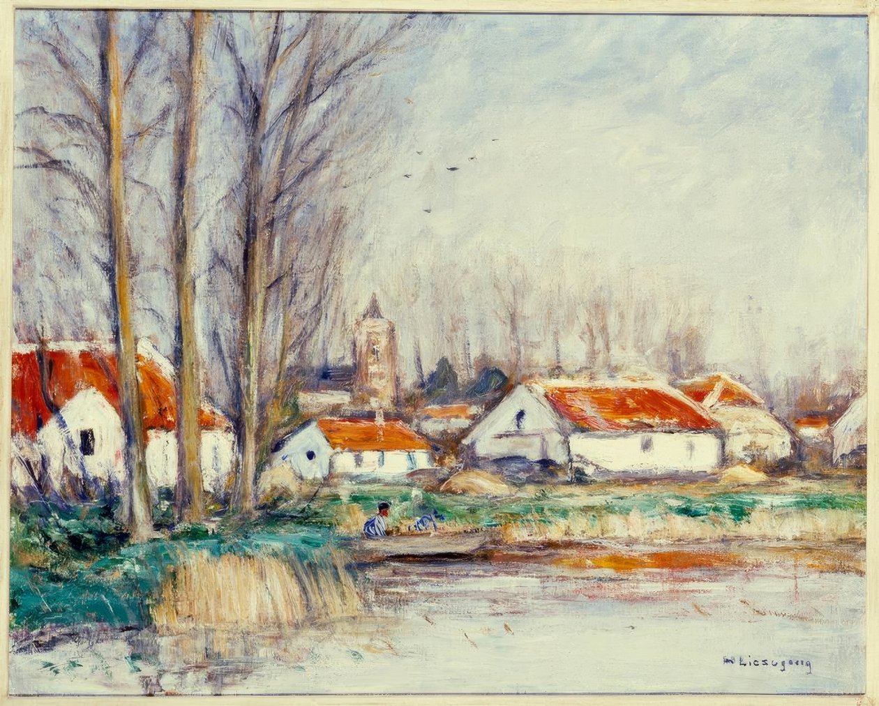 Aan de Nederrijn door Helmuth Liesegang