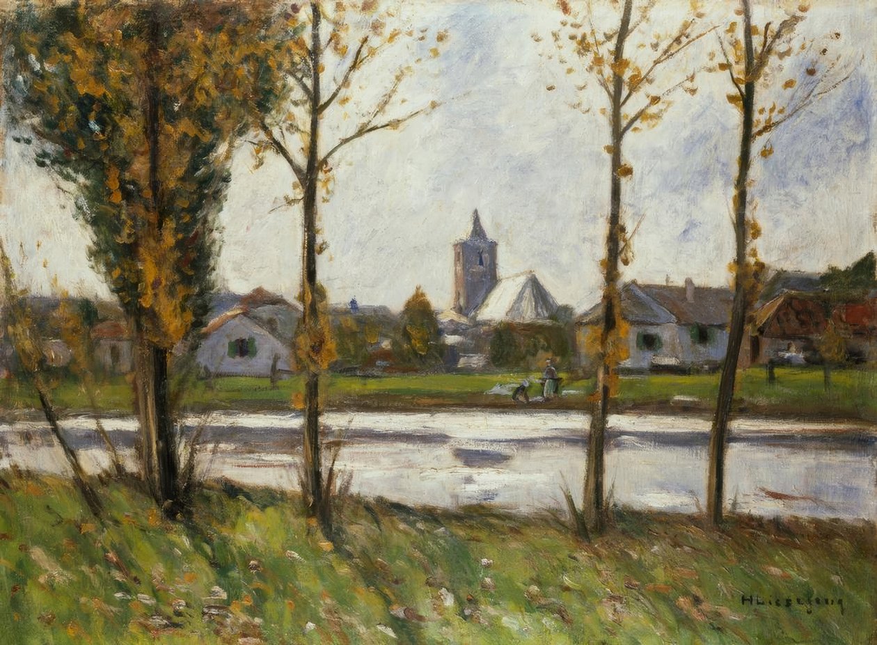 Aan de Nederrijn door Helmuth Liesegang