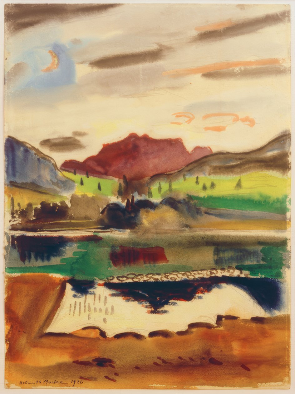 Landschap, 1926 door Helmuth Macke