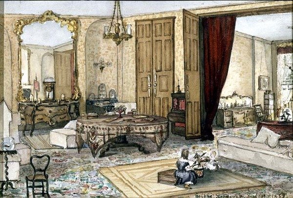 Interieur van de Salon door Heloine Stromeyer