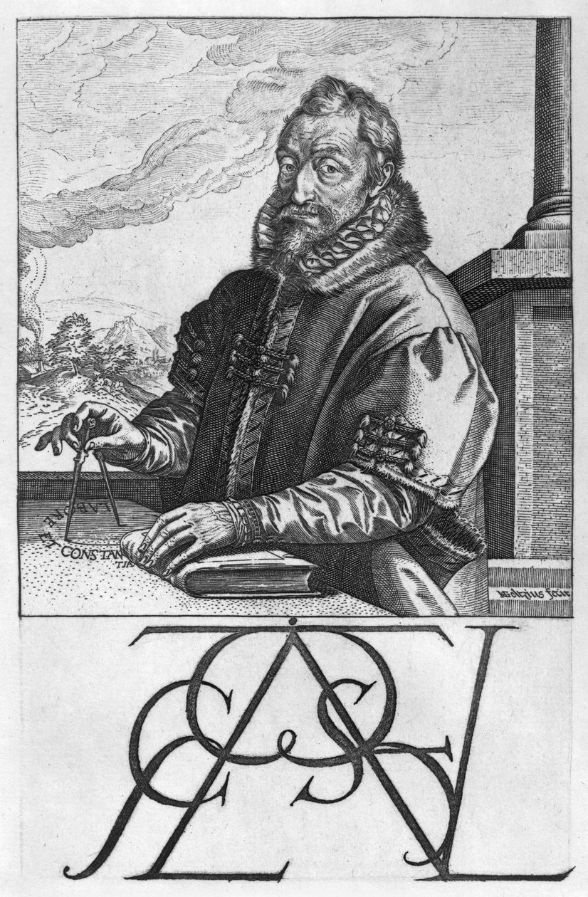 Christophe Plantin (c.1520-89) door Hendrik Goltzius