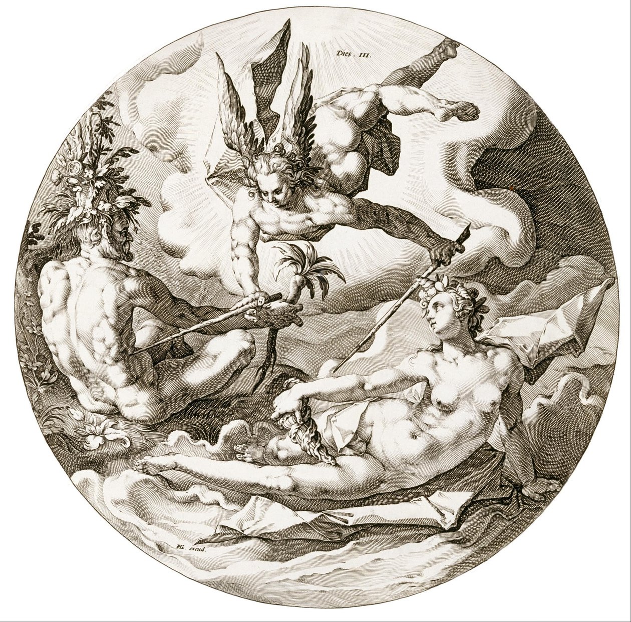 Dag III door Hendrik Goltzius