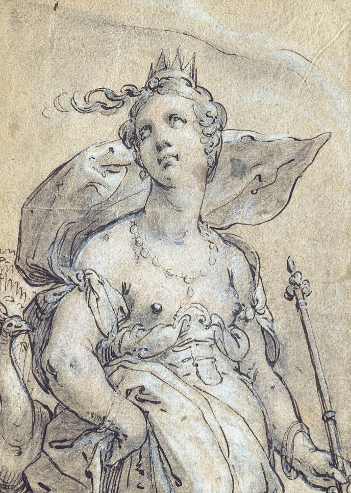 Juno door Hendrik Goltzius