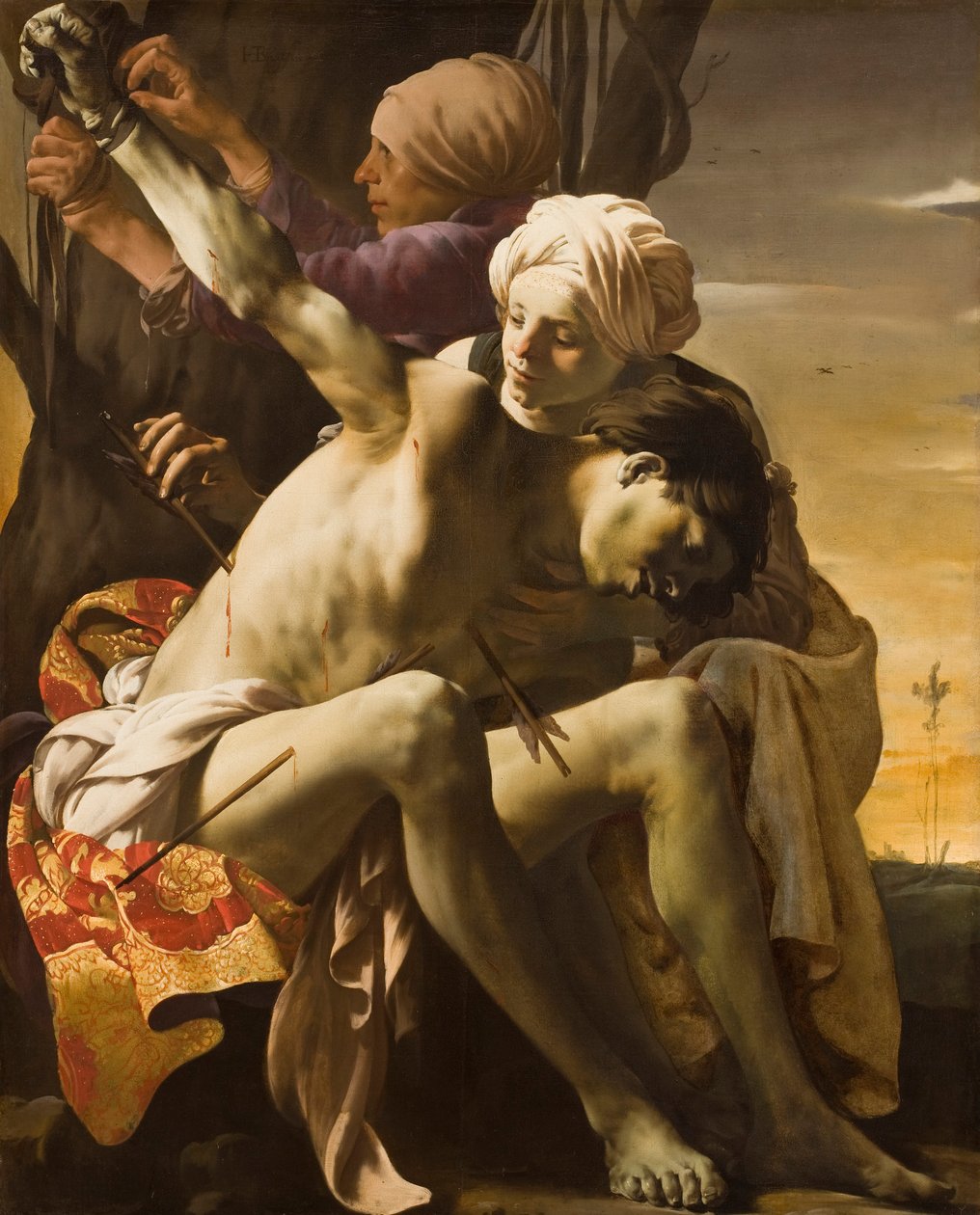 St. Sebastian Verzorgd door Irene, 1625 door Hendrick ter Brugghen